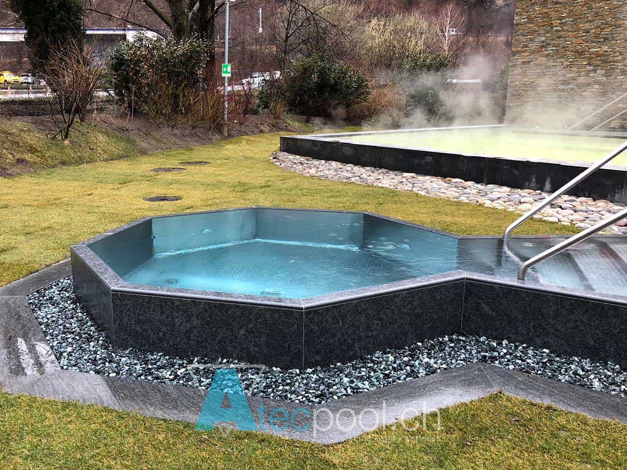 Vasca di reazione in acciaio inox presso Splash & SPA Tamaro