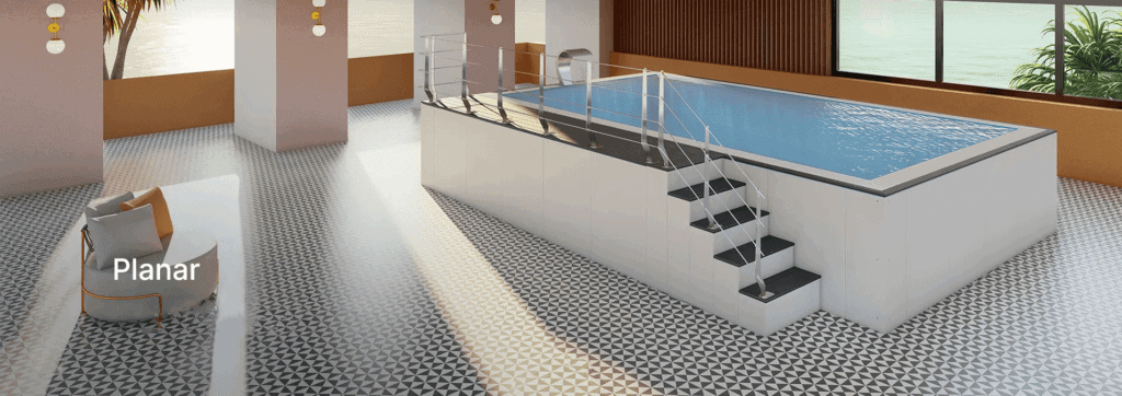 Piscina Spatium Planar con bordo a sfioro