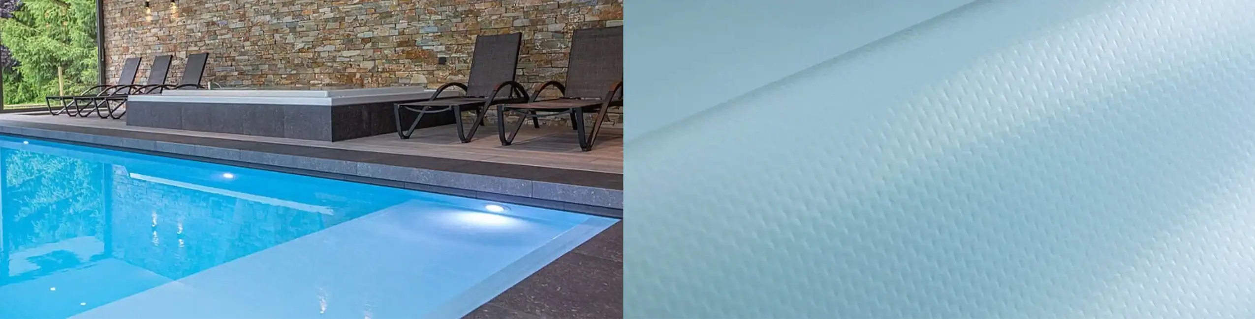 Piscina con rivestimento PVC Blu chiaro