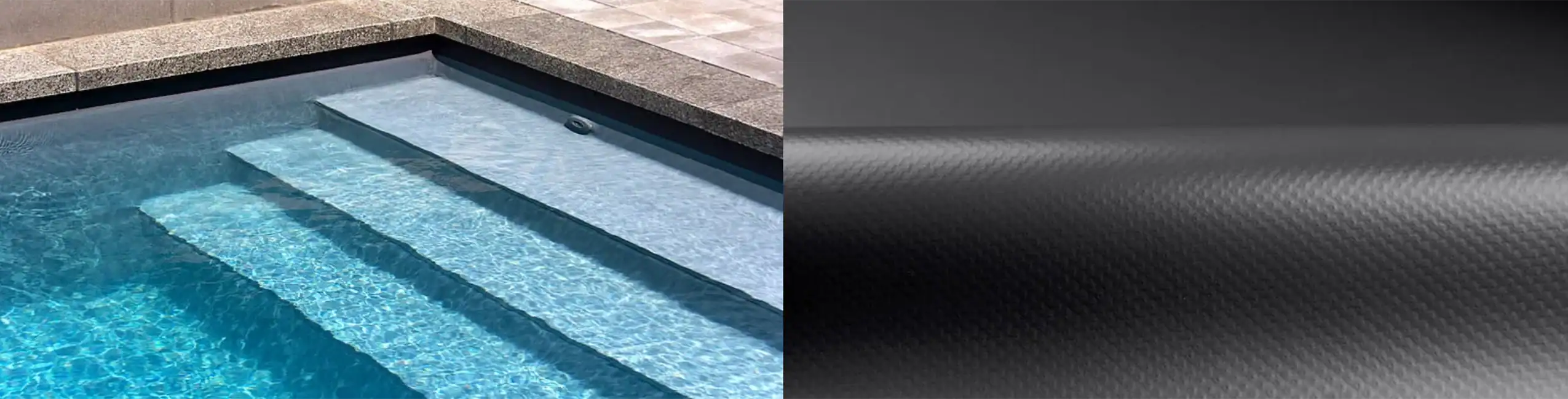 Piscina con rivestimento PVC Grigio scuro