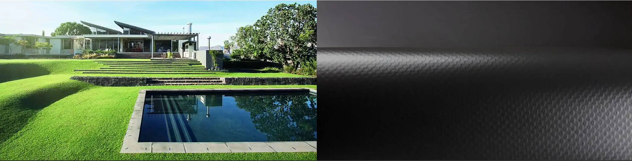Piscina con rivestimento PVC Nero