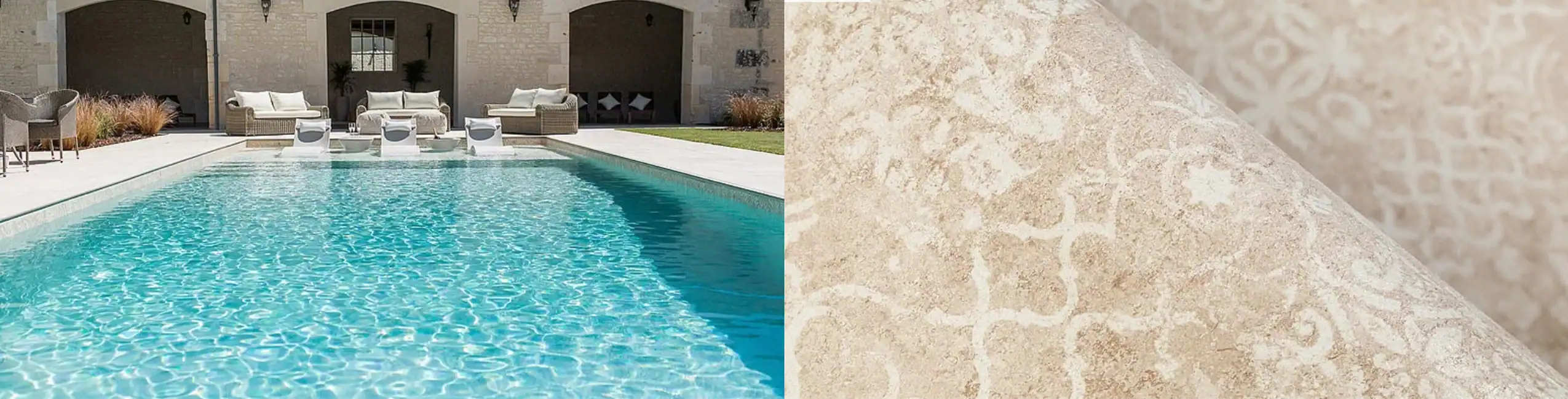Piscina con rivestimento PVC Vintage